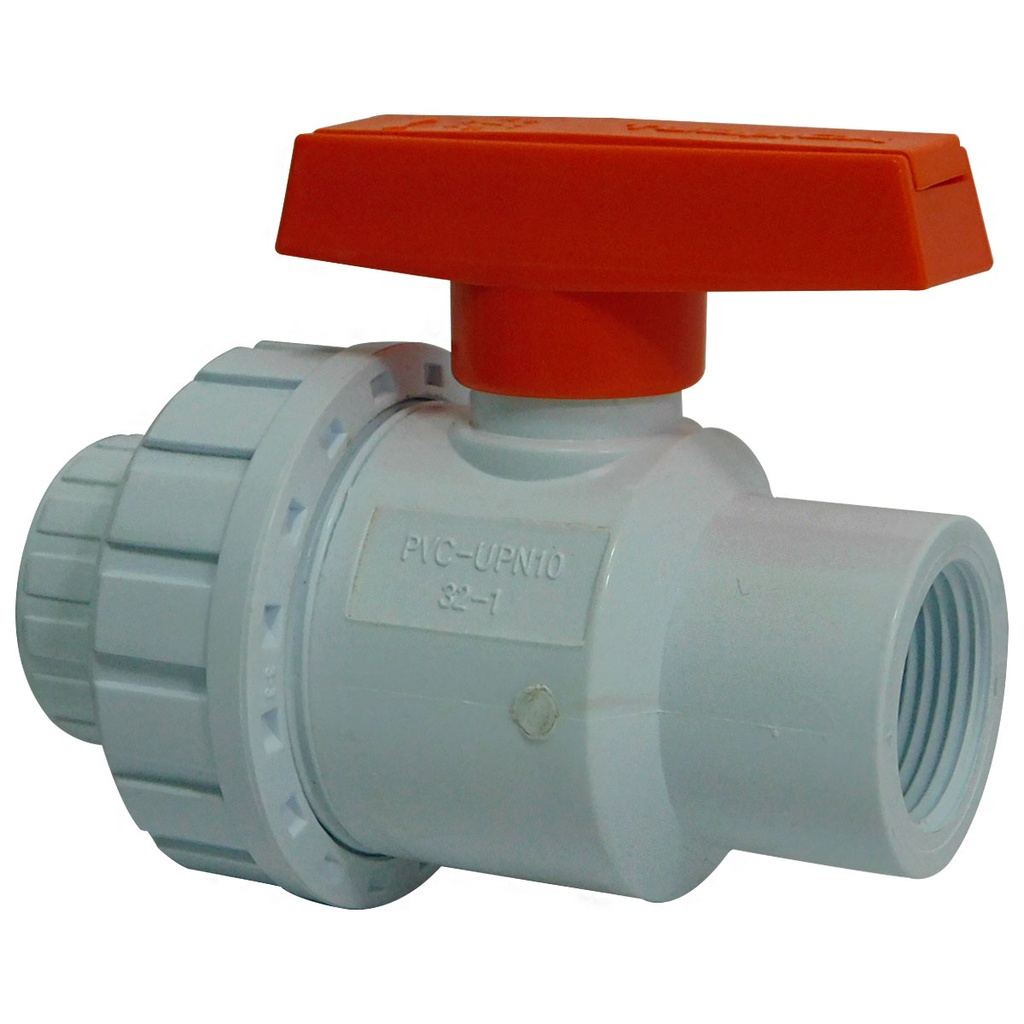 VALVULA 1" DE PVC CON ROSCA TUBRICA