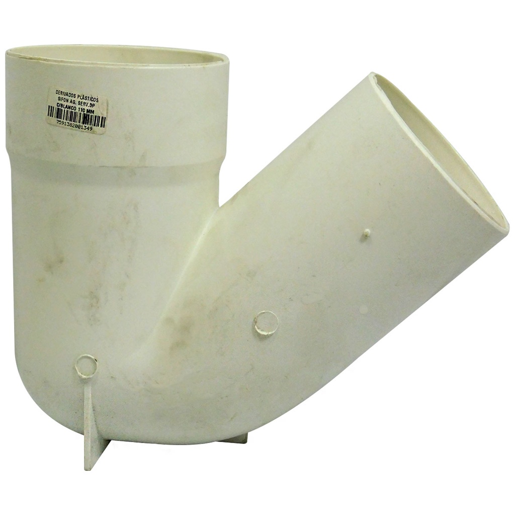 SIFON DE PLACA PVC SANITARIO LIVIANO 110MM EXC DP