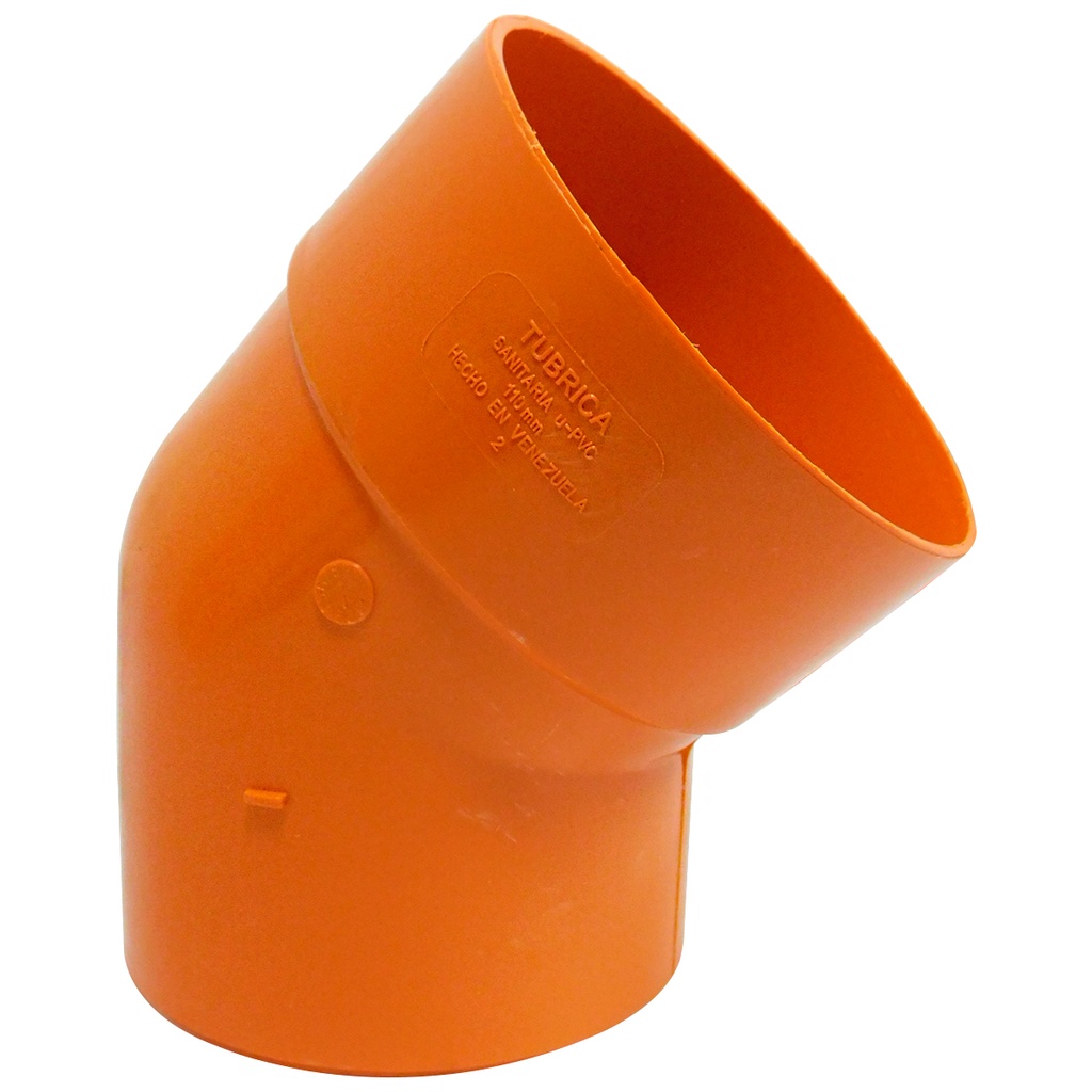 CODO 45GR PVC SANITARIO REFORZADO 110MM EXC TUBRICA
