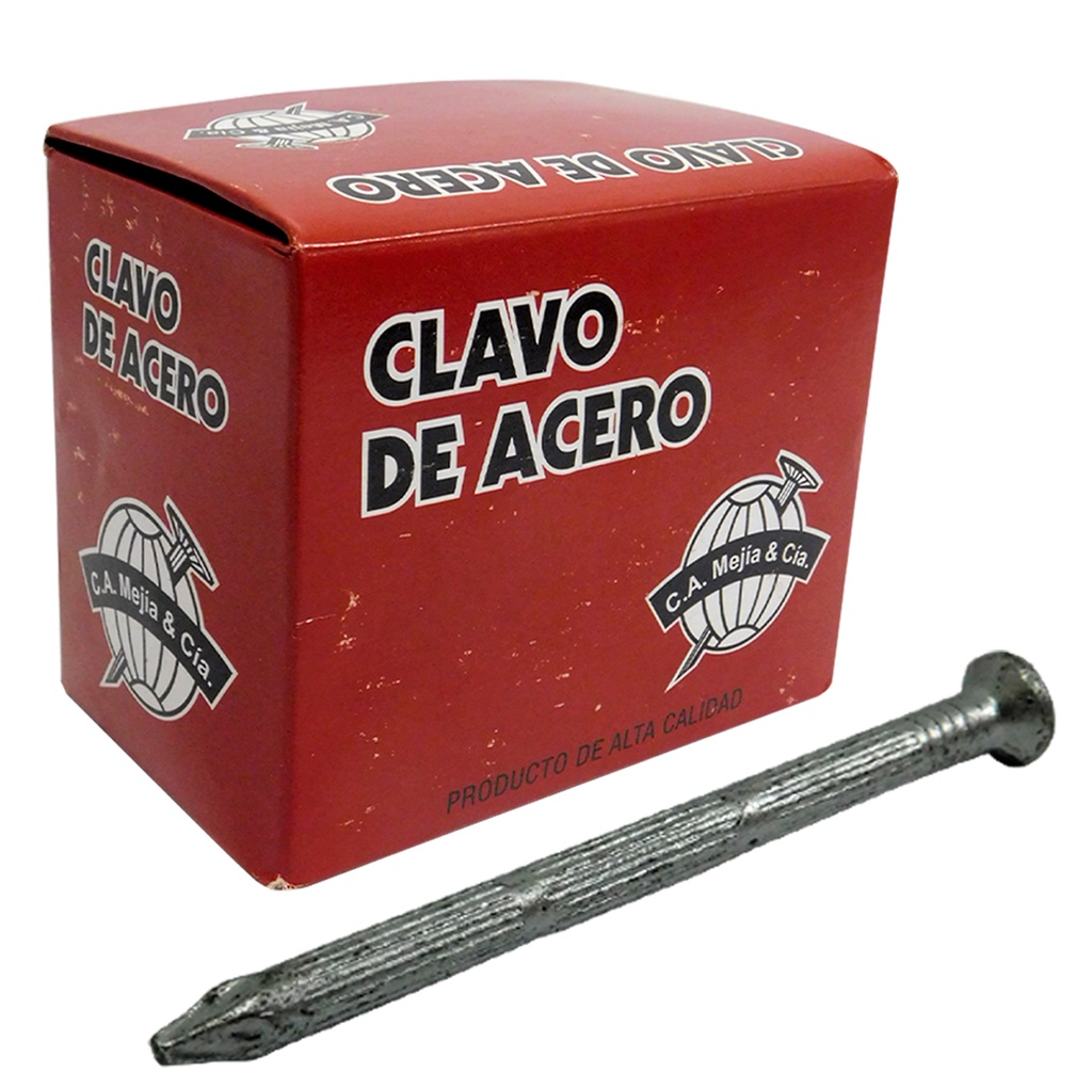 CLAVO DE ACERO RANURADO 2 1/2" X 4,3MM MEJIA