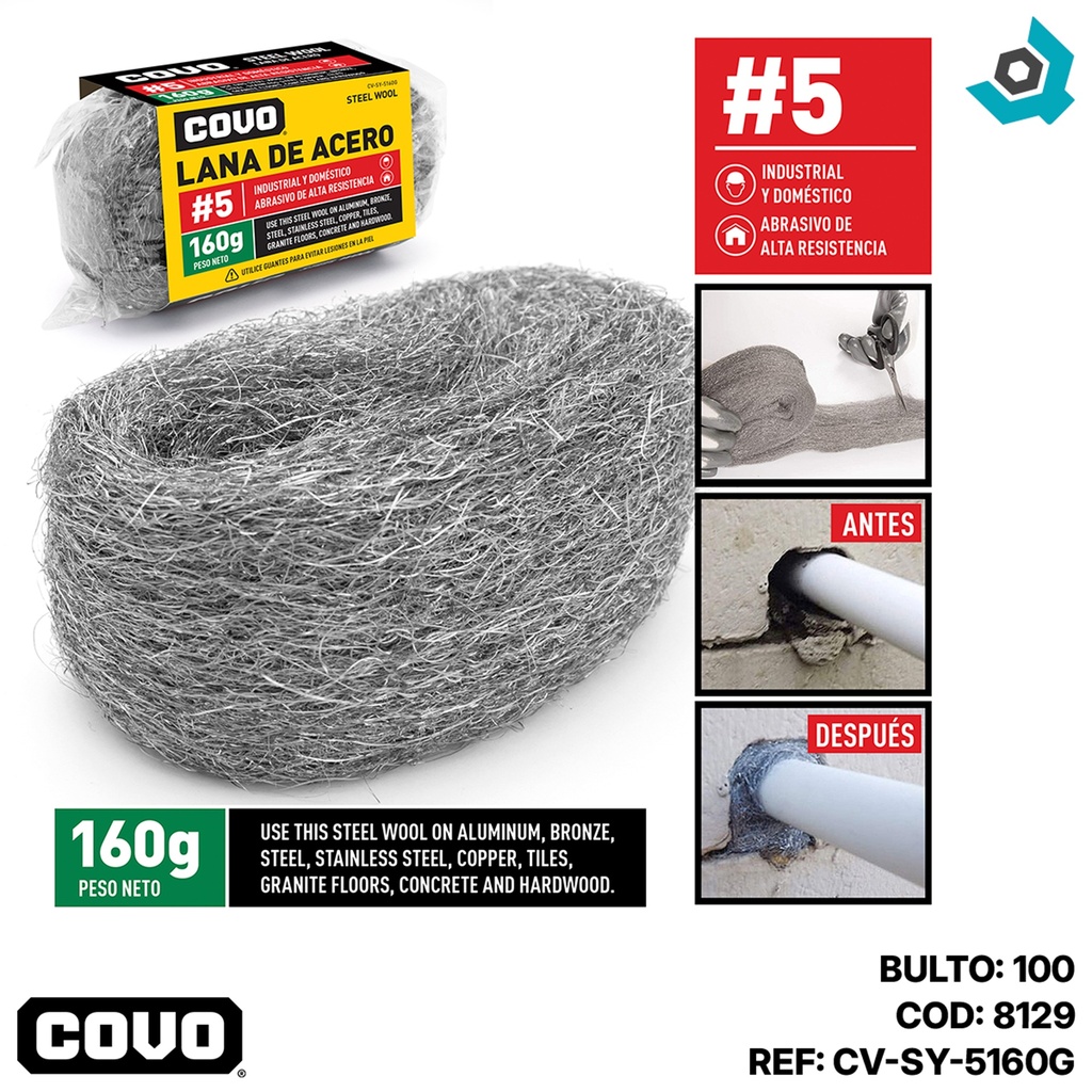 LANA DE ACERO #5 160GR COVO