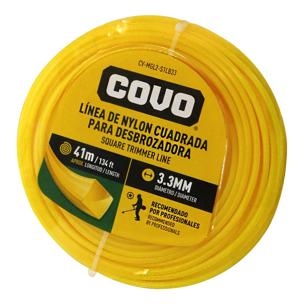 NYLON CUADRADO PARA DESMALEZADORA 41MT X 3.3MM COVO