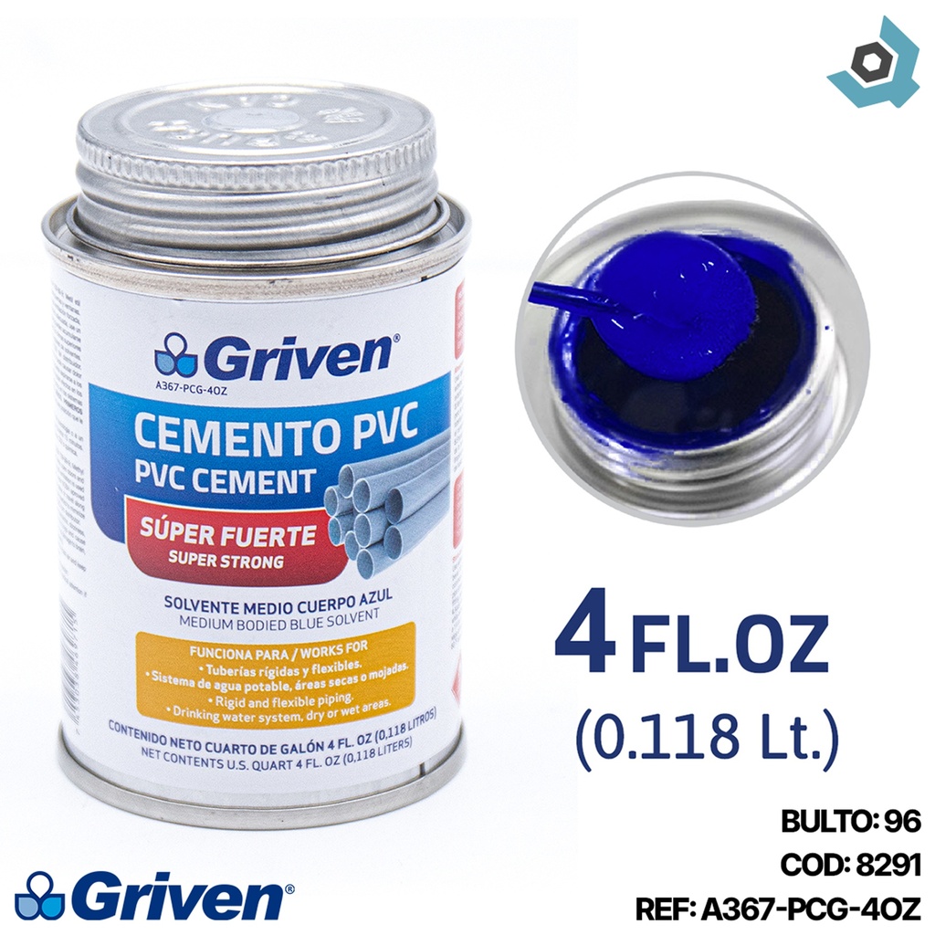 SOLDADURA PVC CONDICIONES HUMEDAS 4ONZ GRIVEN