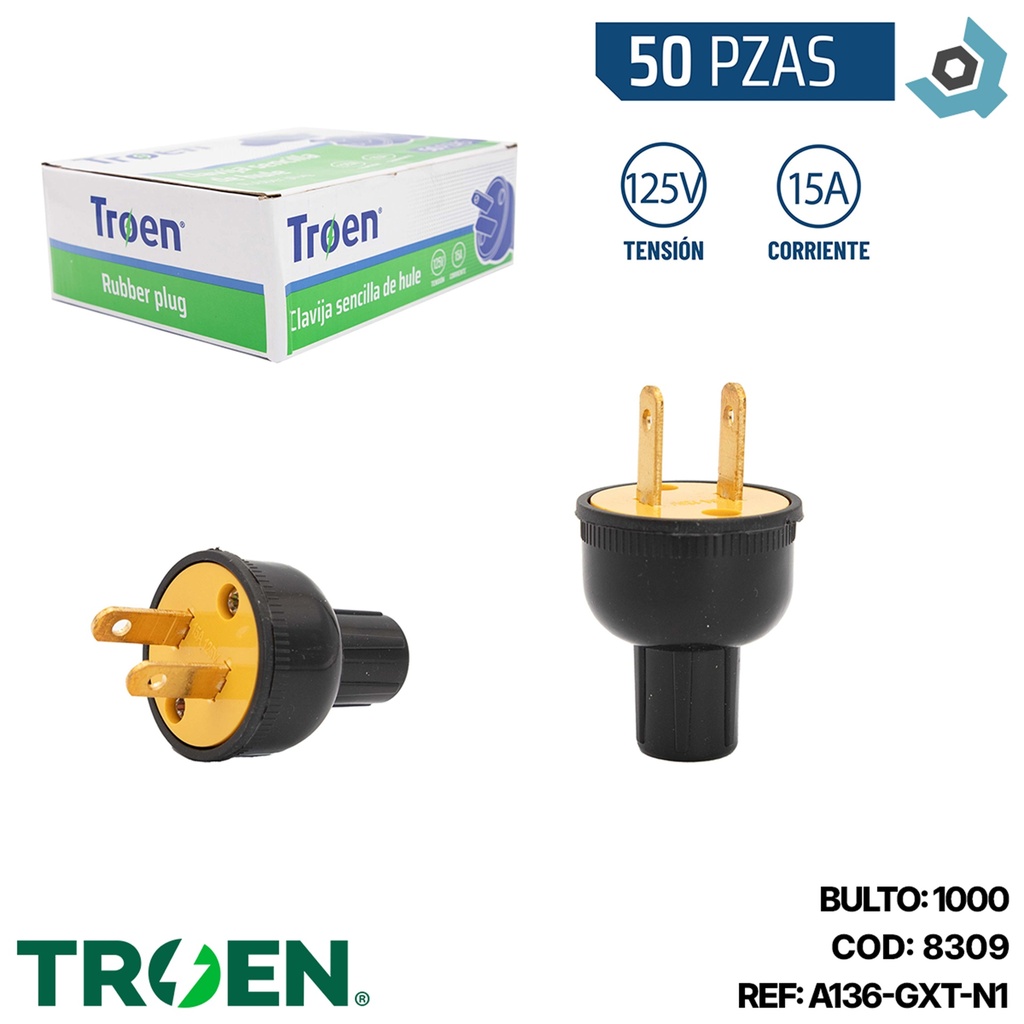ENCHUFE ELECTRICO SIN TIERRA TROEN