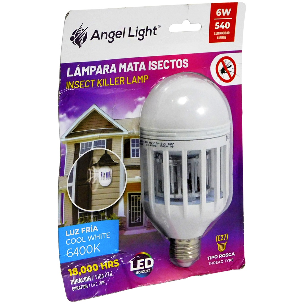 LAMPARA LED 6W MATA INSECTOS ANGEL LIGHT