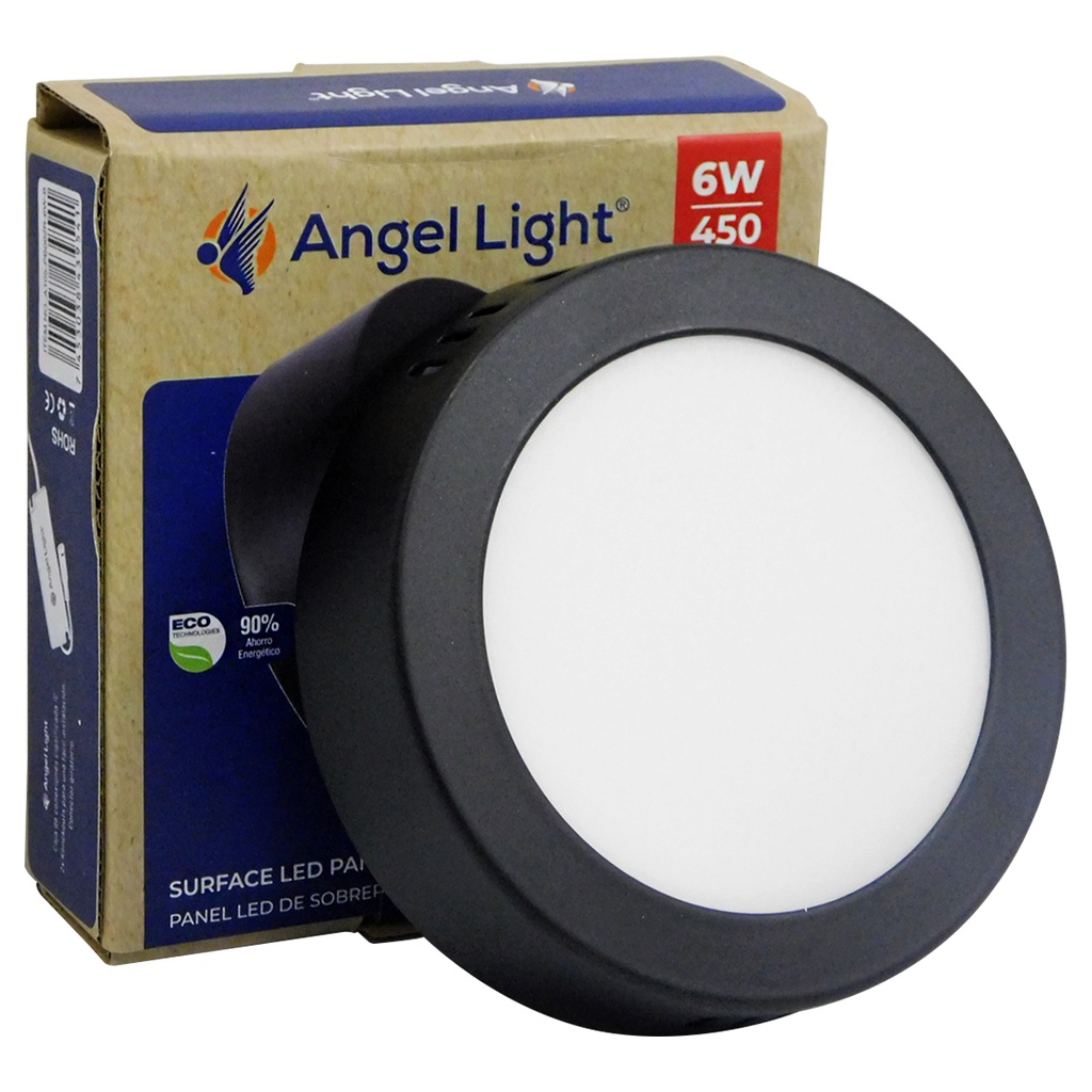 LAMPARA LED SUPERFICIAL REDONDA 6W 11CM LUZ BLANCA ANGEL LIGHT