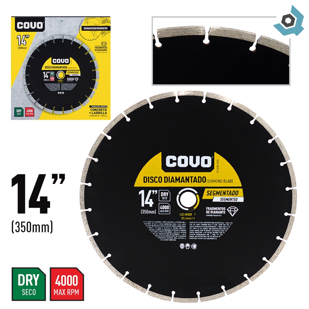DISCO DIAMANTADO 14" X 1" SEGMATADO COVO