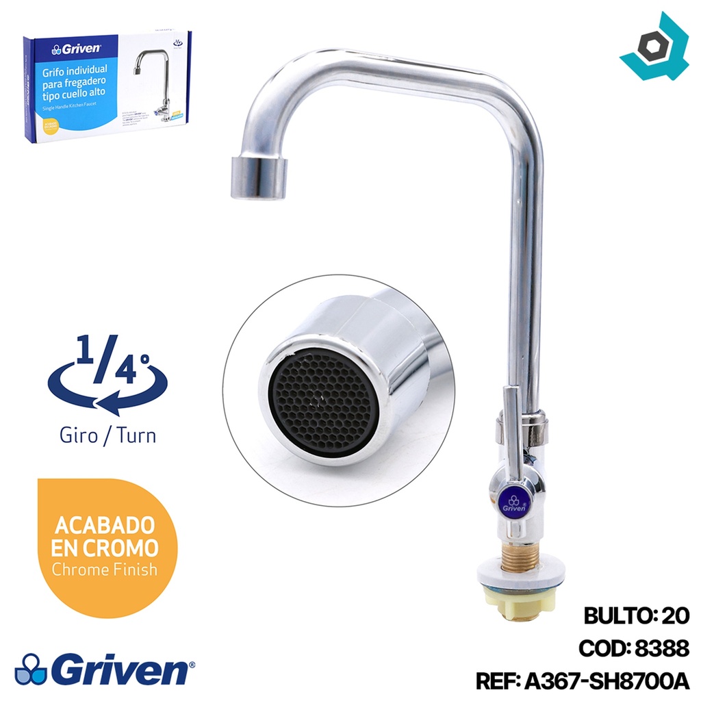 GRIFERIA PARA FREGADERO INDIVIDUAL GRIVEN