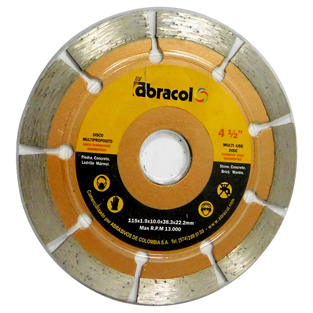 DISCO DIAMANTADO 4 1/2" SEGMENTADO ABRACOL
