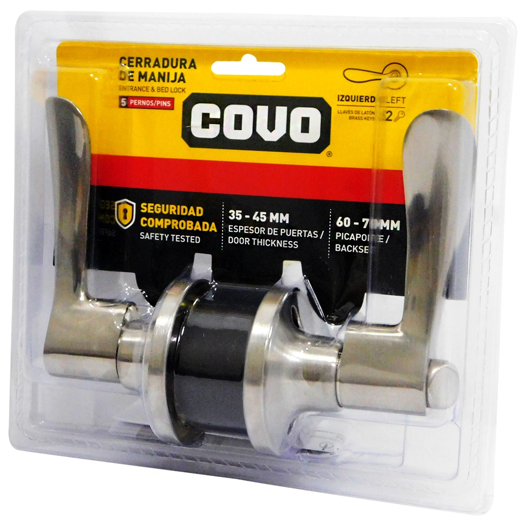 CERRADURA DE MANILLA IZQUIERDA 45MM COVO