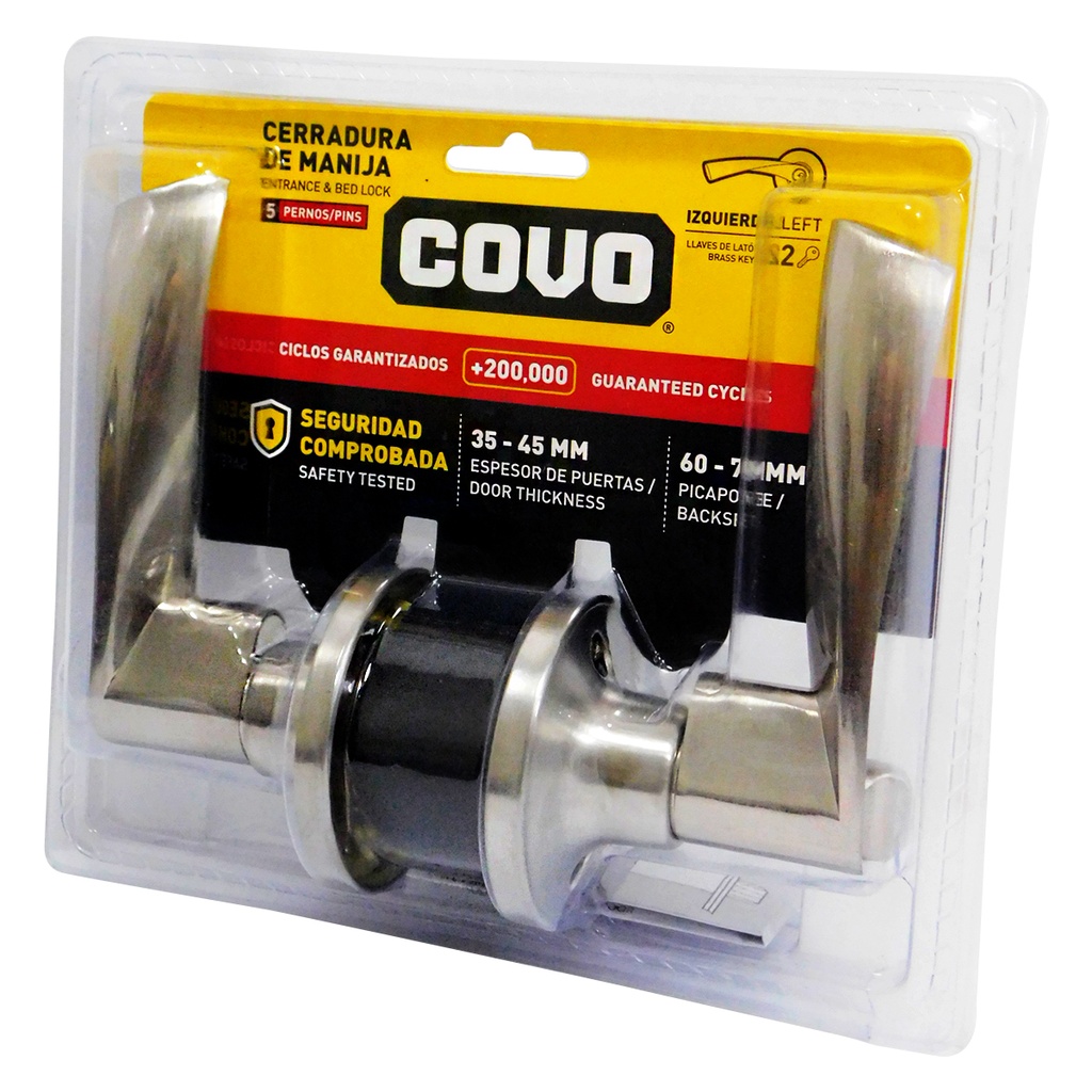 CERRADURA DE MANILLA IZQUIERDA 45MM COVO