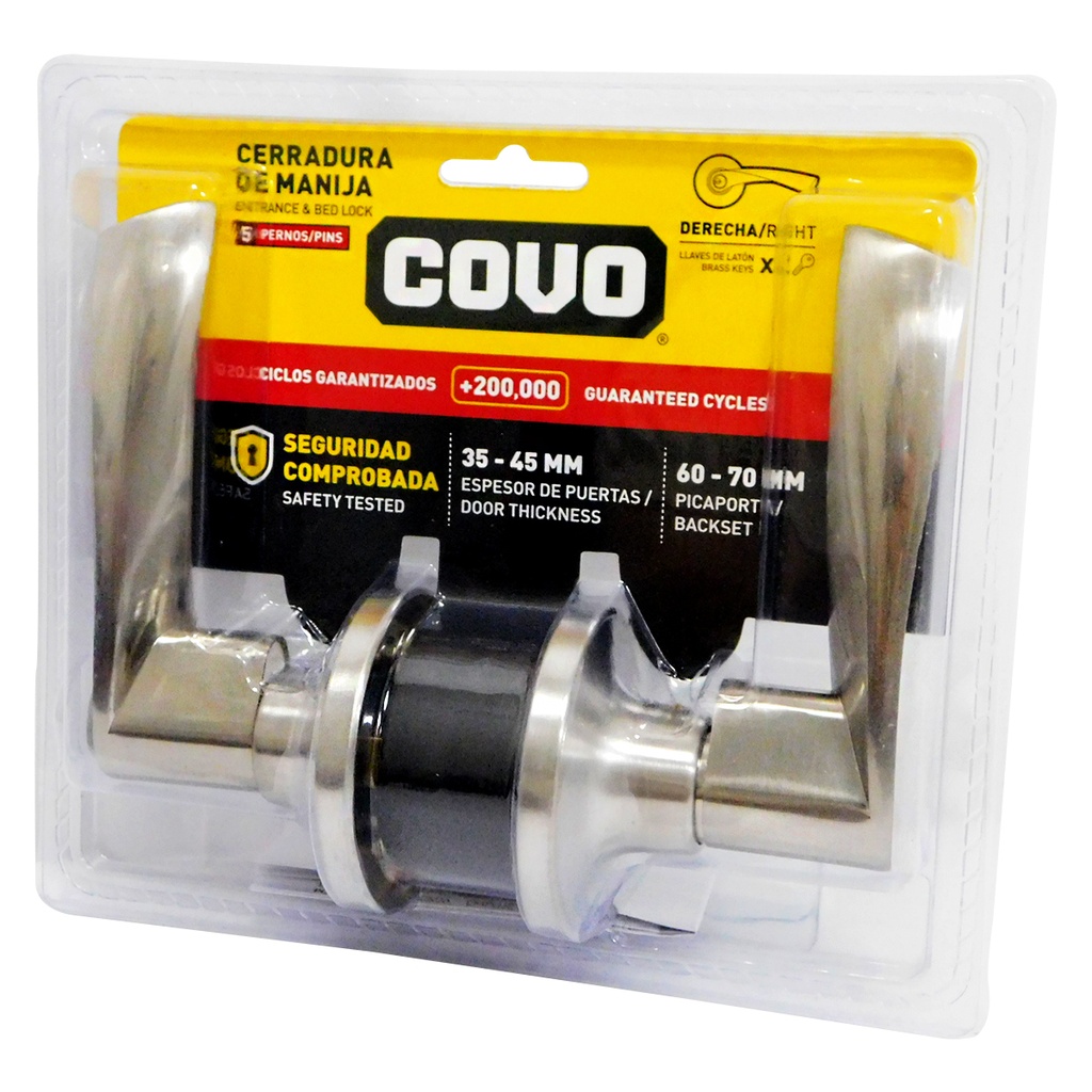 CERRADURA DE MANILLA DERECHA 45MM COVO