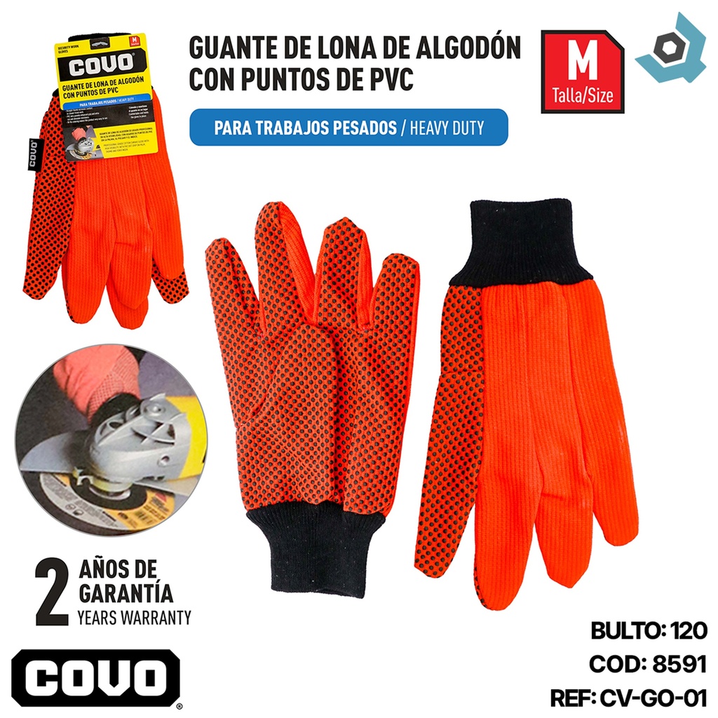 GUANTES DE SEGURIDAD DE LONA COVO
