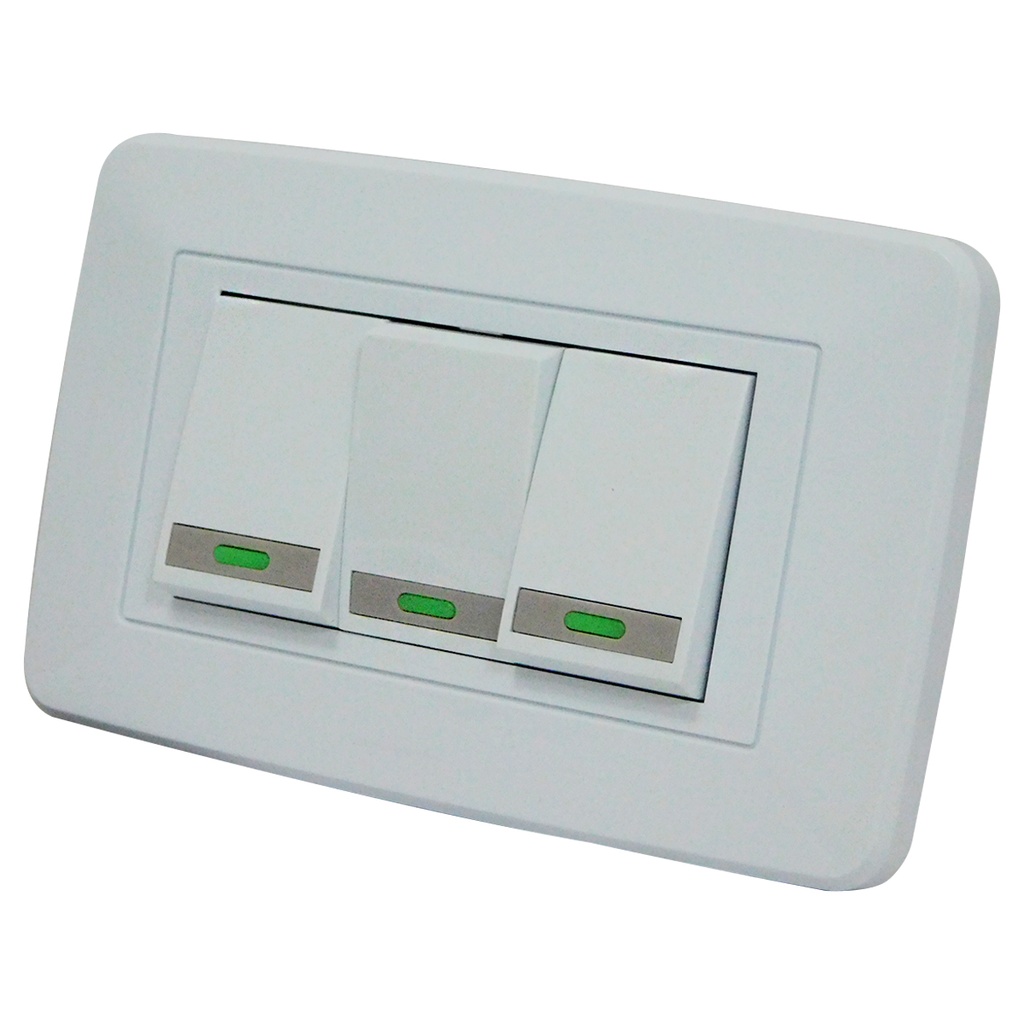 APAGADOR TRIPLE BLANCO TROEN