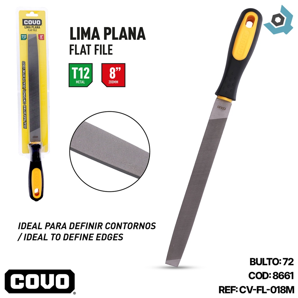 LIMA PLANA 8" COVO