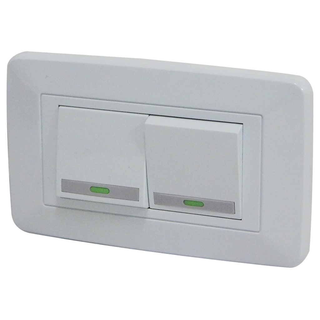 APAGADOR DOBLE BLANCO TROEN