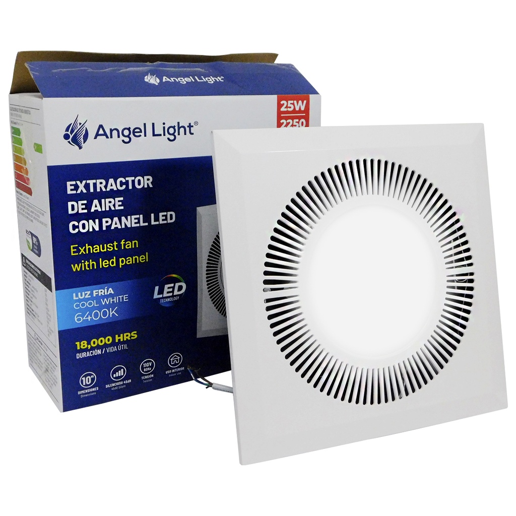 EXTRACTOR DE AIRE 10" CON PANEL LED ANGEL LIGHT
