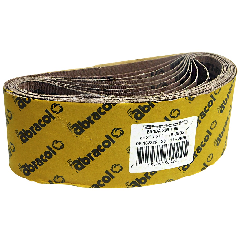 BANDA DE LIJA 3" X 21" GRANO 50 ABRACOL
