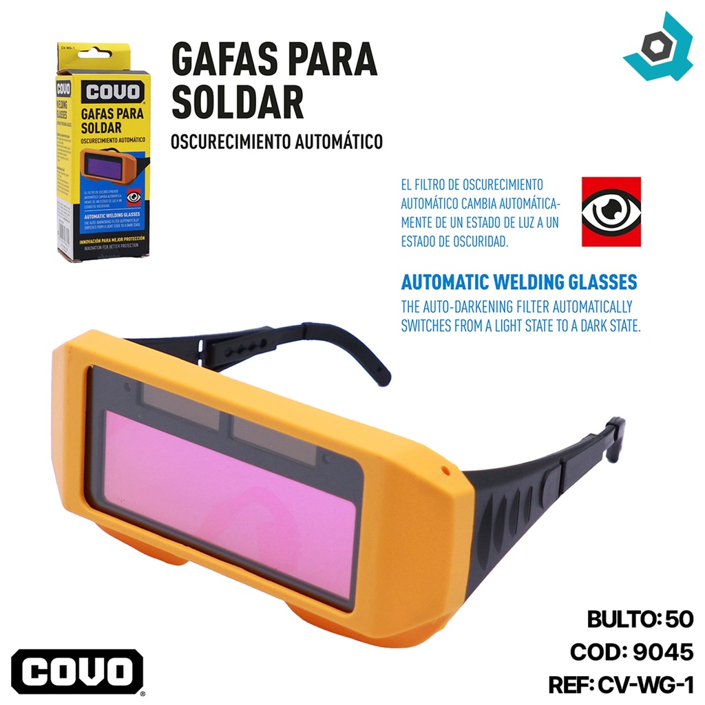 LENTES PARA SOLDAR COVO
