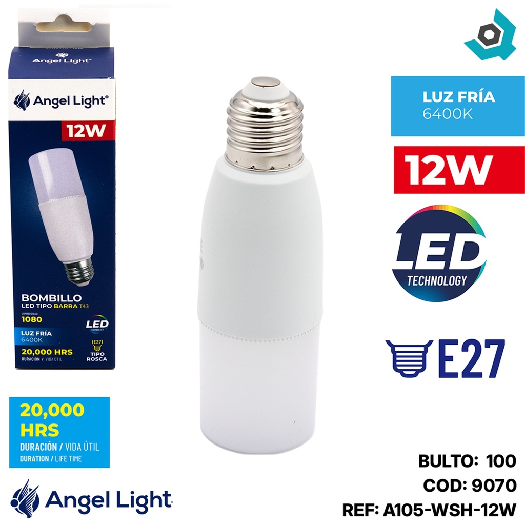 BOMBILLO LED 12W T43 ANGEL LIGHT