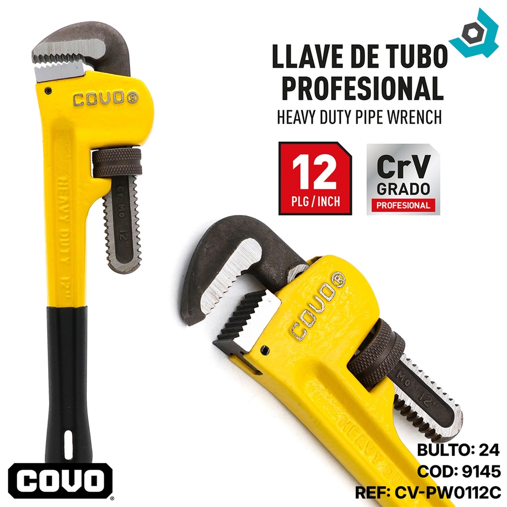 LLAVE DE TUBO 12" INDUSTRIAL COVO