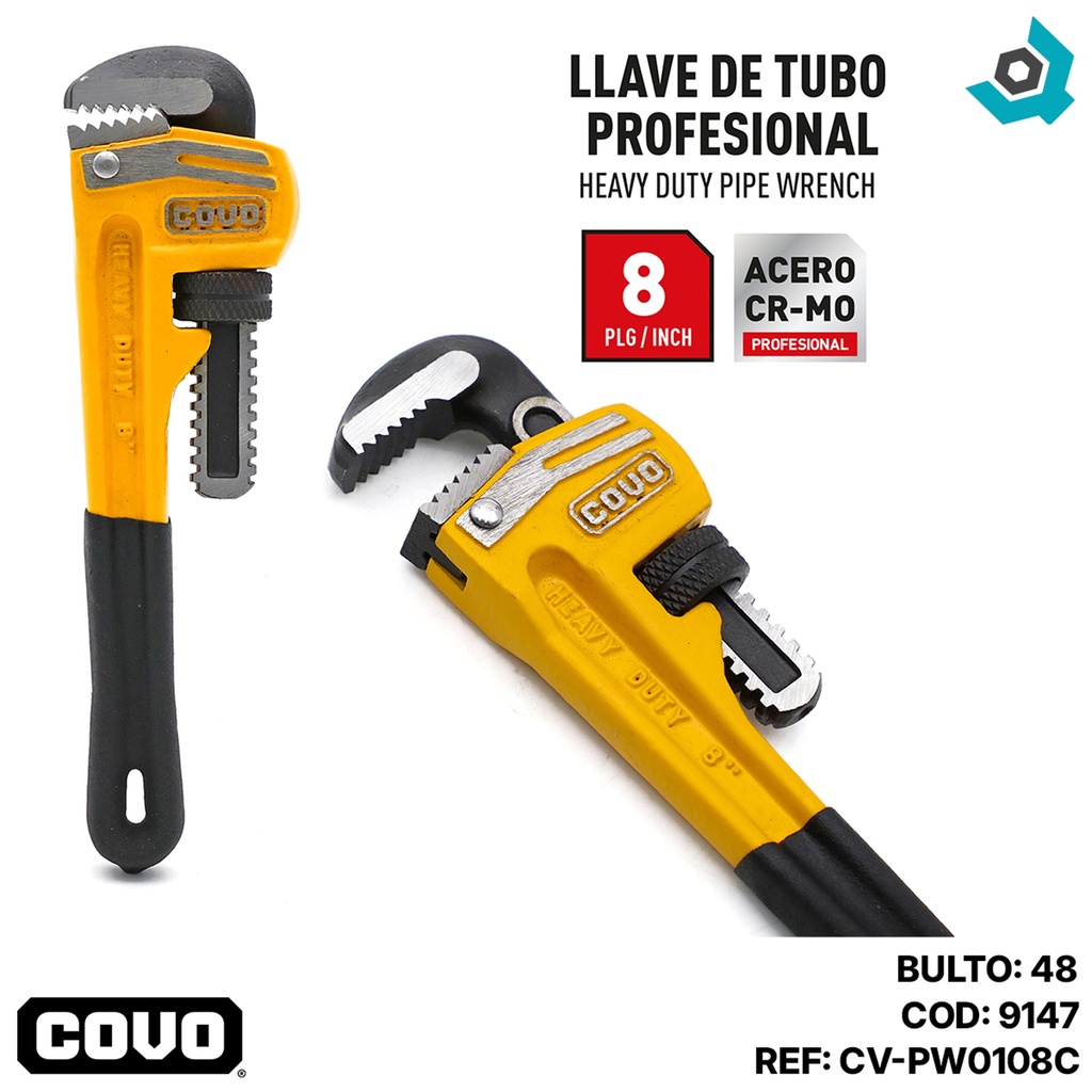 LLAVE DE TUBO 8" INDUSTRIAL COVO