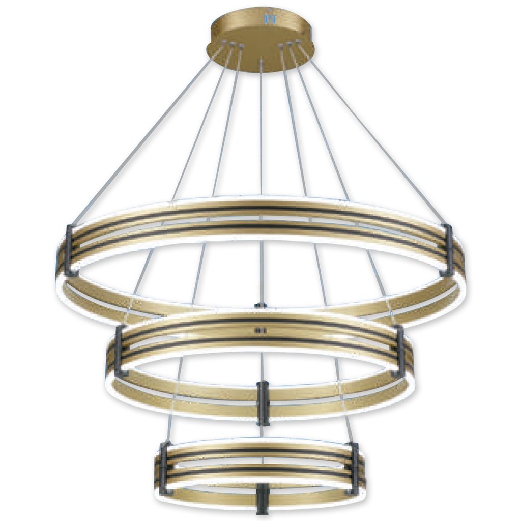 LAMPARA LED COLGANTE 160W 3 ANILLOS ANGEL LIGHT