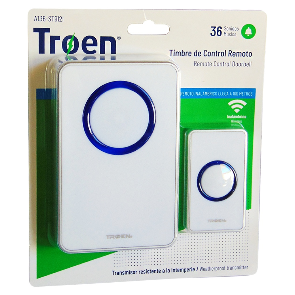 TIMBRE PARA PUERTAS INALAMBRICO 100MT TROEN