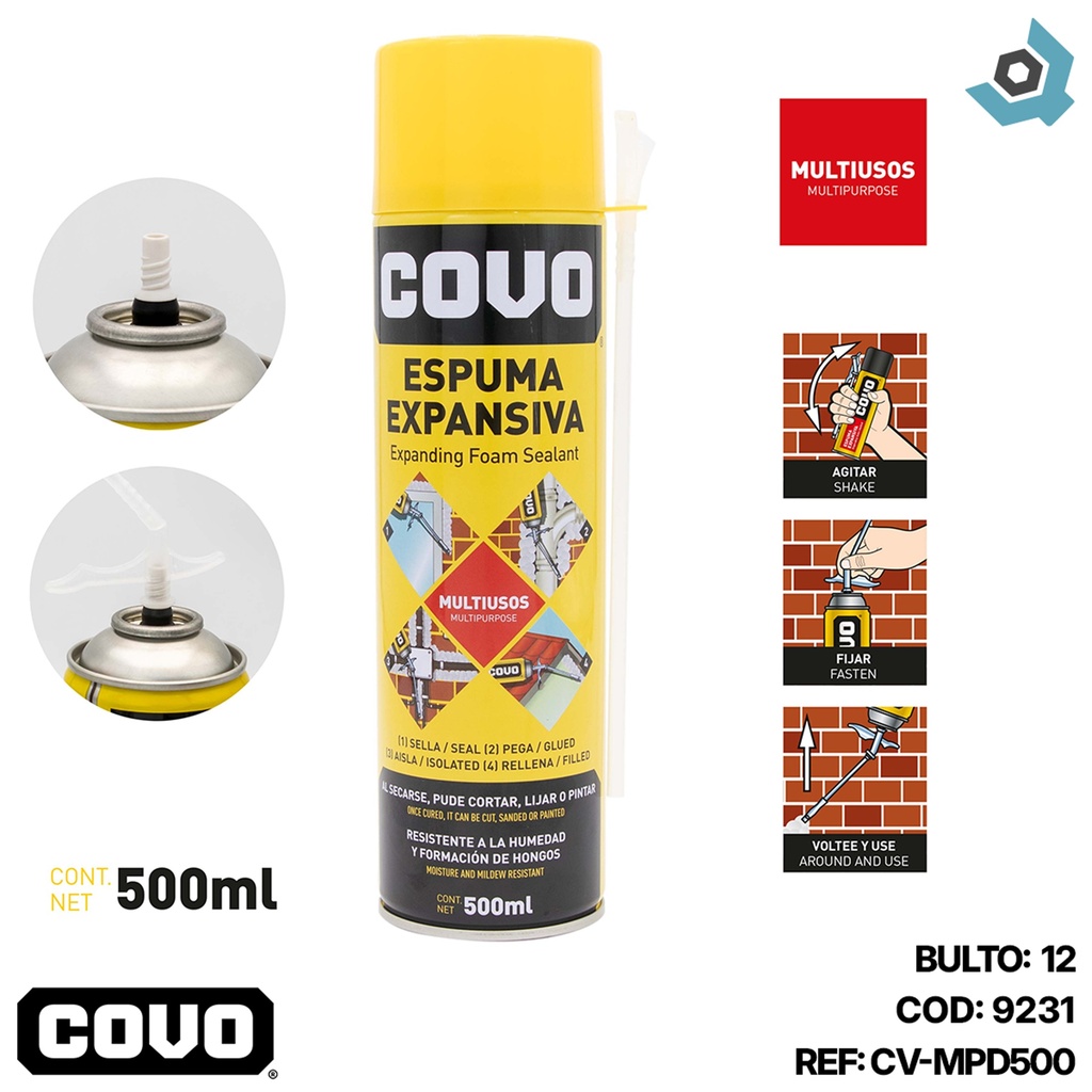 SELLADOR ESPUMA EXPANSIVA 500ML COVO