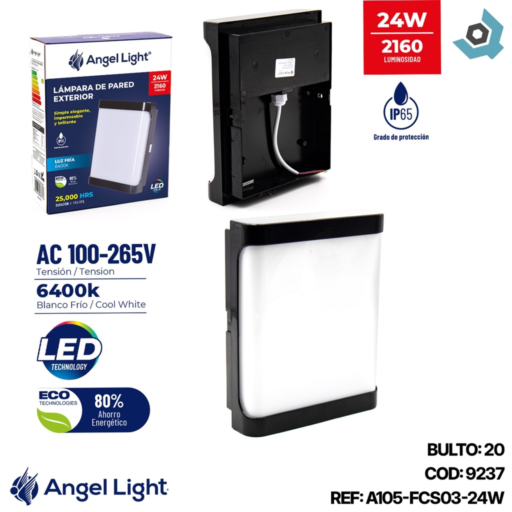 LAMPARA LED PARA EXTERIOR 24W ANGEL LIGHT