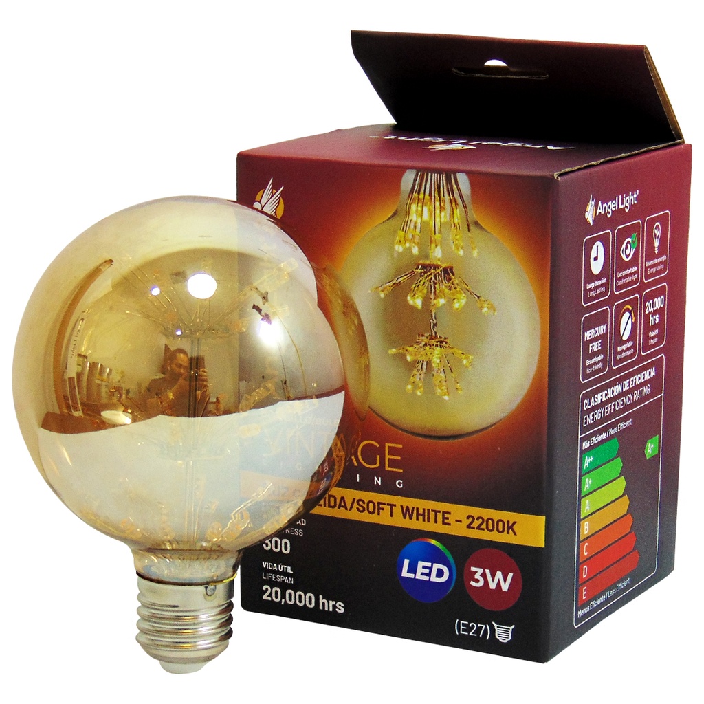 BOMBILLO LED 3W VINTAGE ANGEL LIGHT