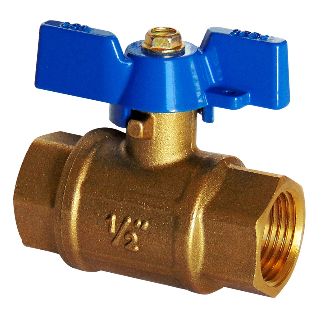 VALVULA 1/2" DE BRONCE CON ROSCA ESFERA GRIVEN
