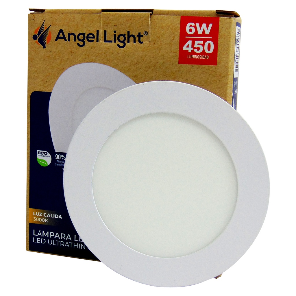 LAMPARA LED PARA EMPOTRAR REDONDA 6W LUZ CALIDA ANGEL LIGHT