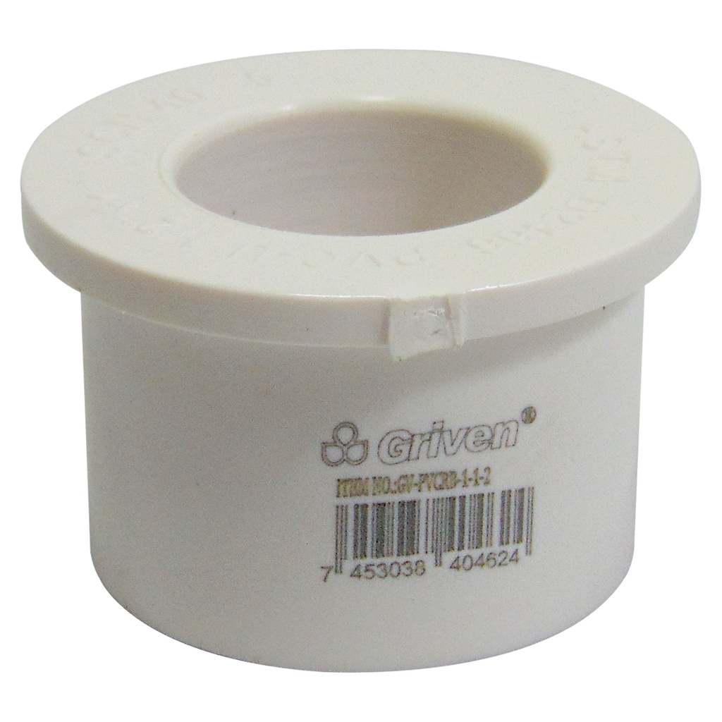 REDUCCION BUSHING 1/2" X 1" PVC SCH 40 GRIVEN