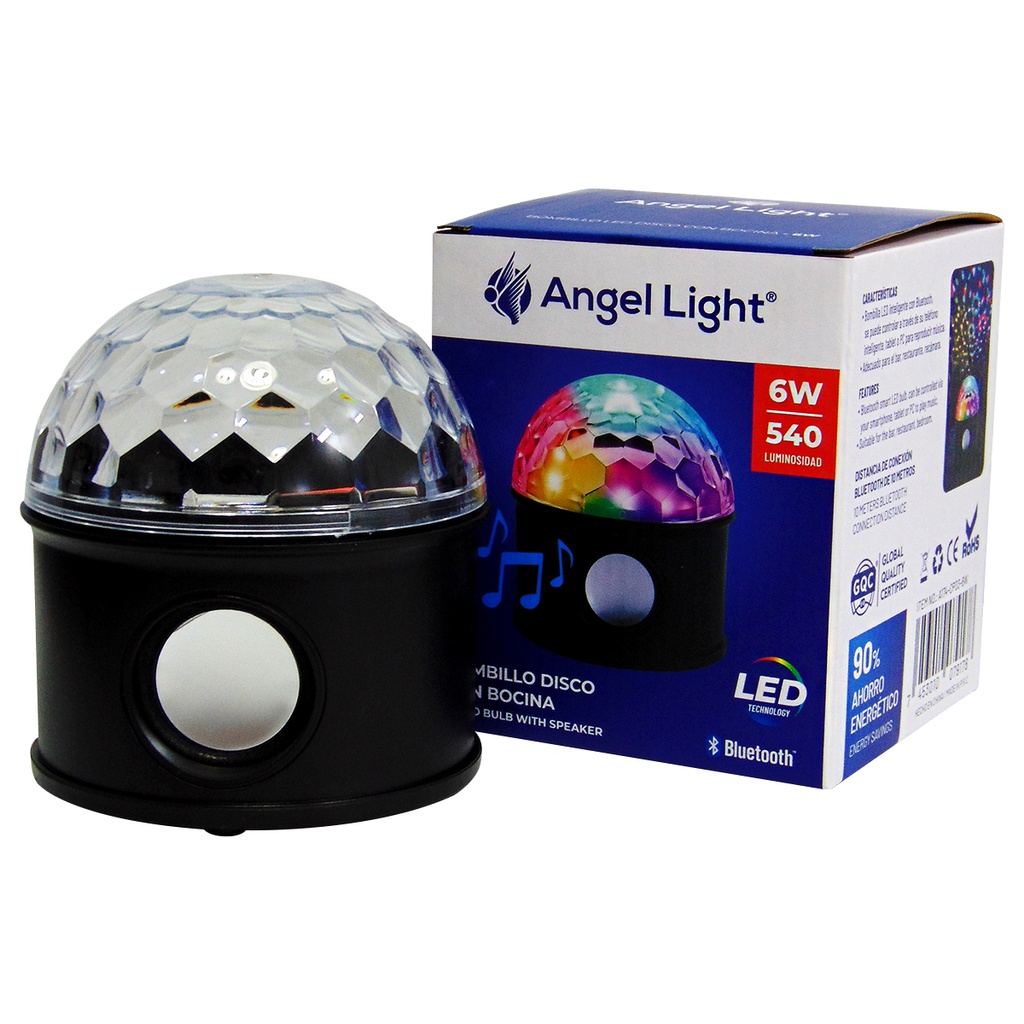 BOMBILLO LED 6W CON BOCINA BLUETOOTH ANGEL LIGHT