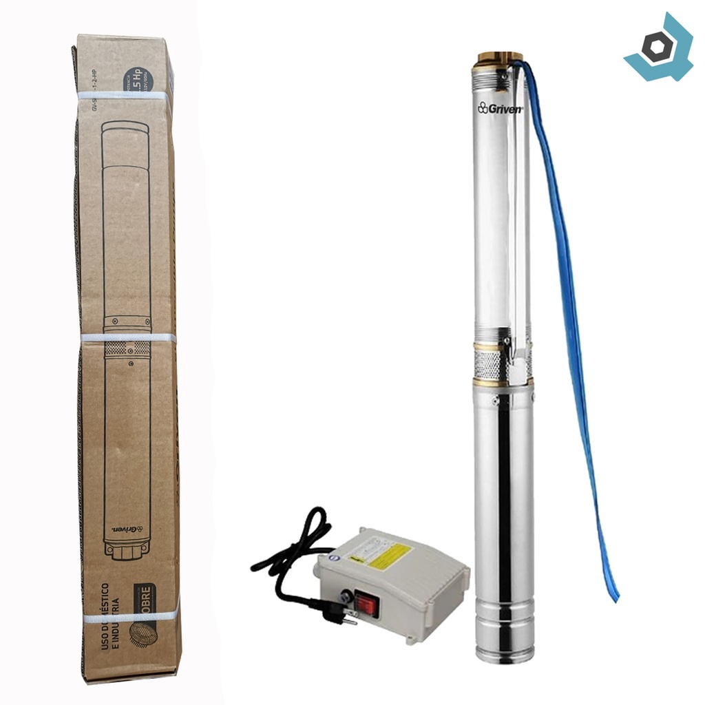 BOMBA DE AGUA 1.5HP SUMERGIBLE 110V GRIVEN