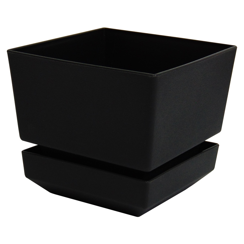 MATERO Y PLATO PP ART CUAD TEX L12 NEGRO DP