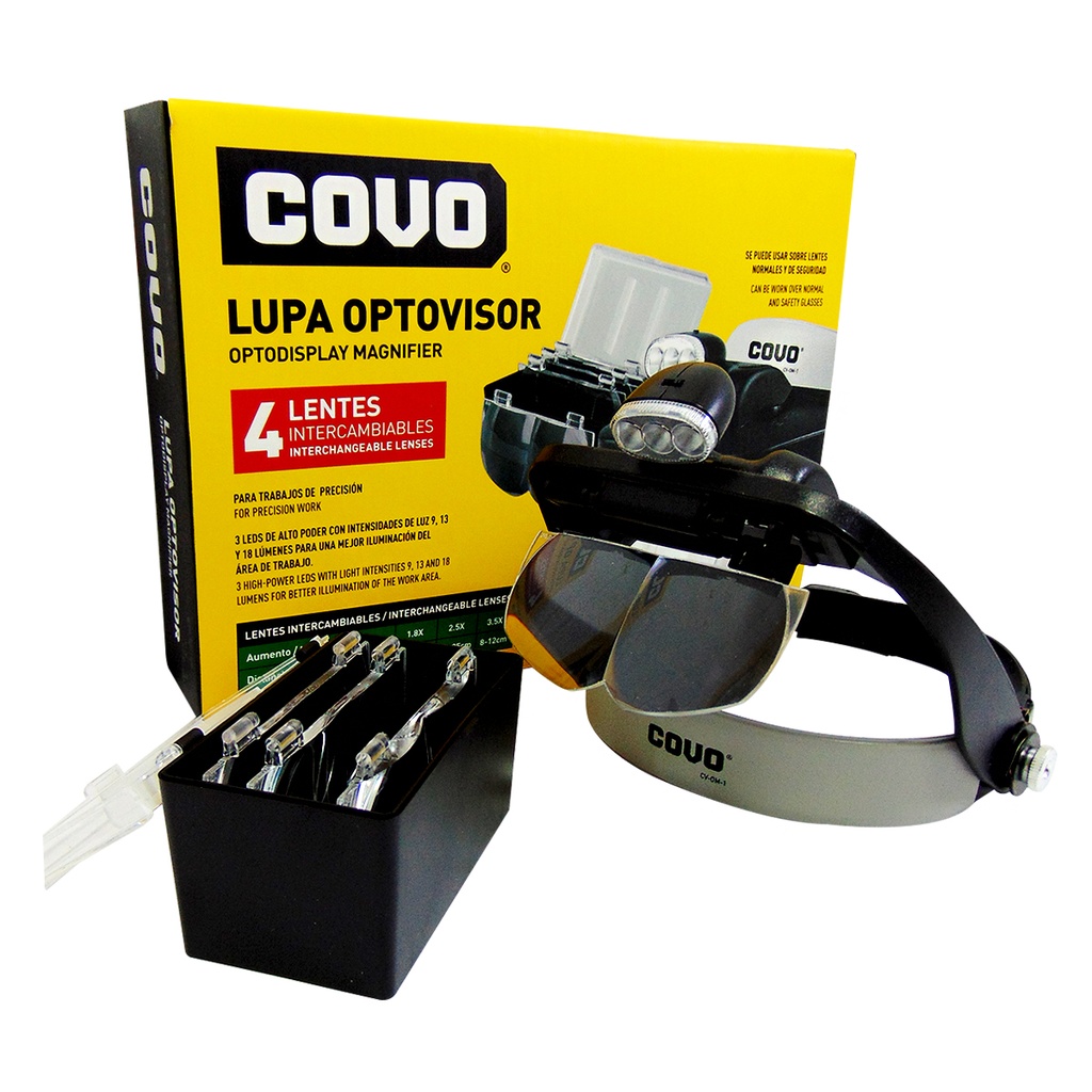 LUPA OPTOVISOR DE AUMENTO CON LUZ LED COVO