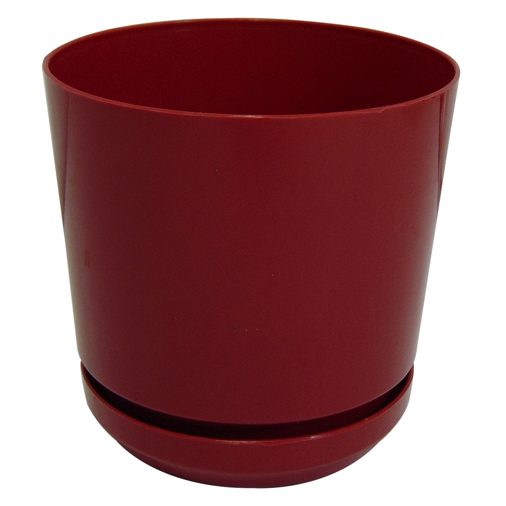 MATERO Y PLATO PP ART CILINDRICO LISO D-10 ROJO DP