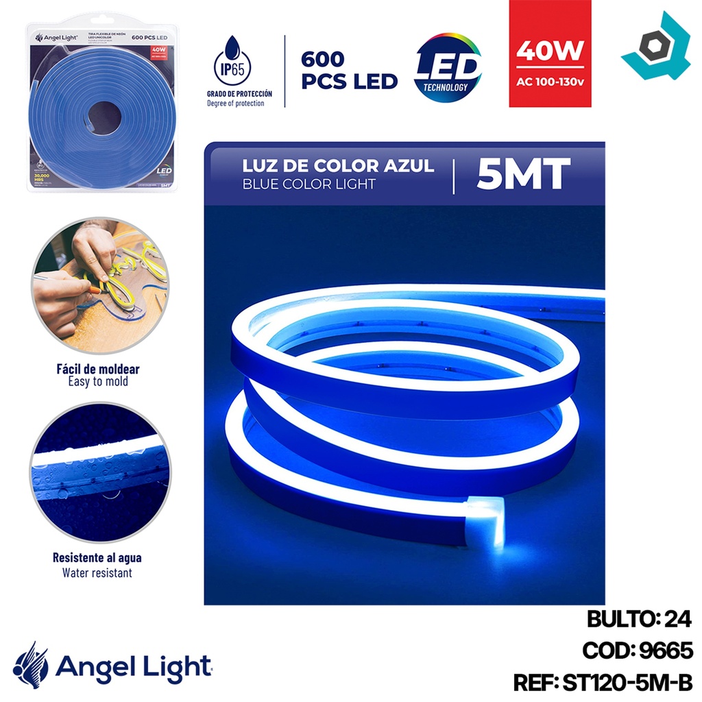 TIRA DE LUZ LED 5 METROS AZUL ANGEL LIGHT