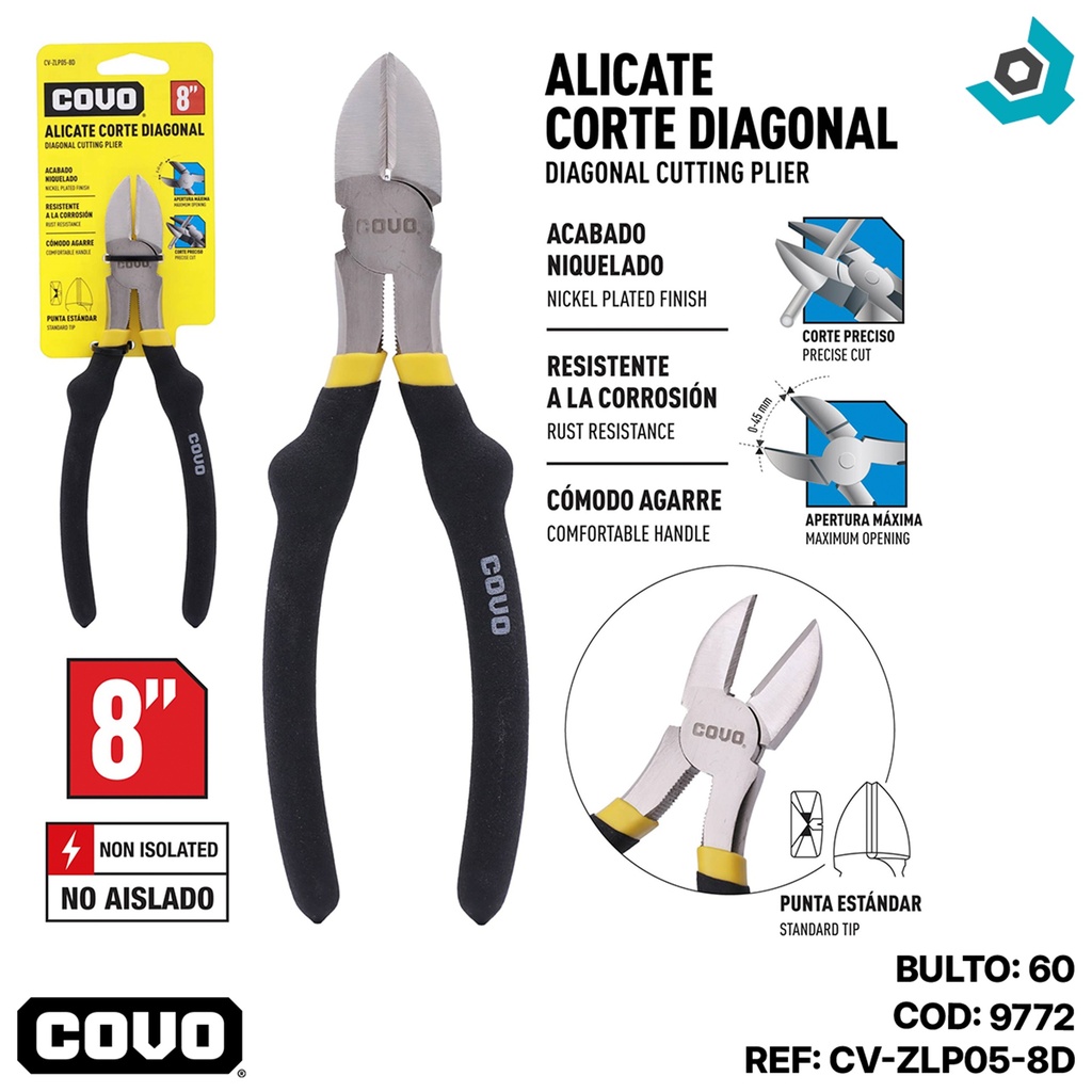 PINZA 8" CORTA FRIO COVO
