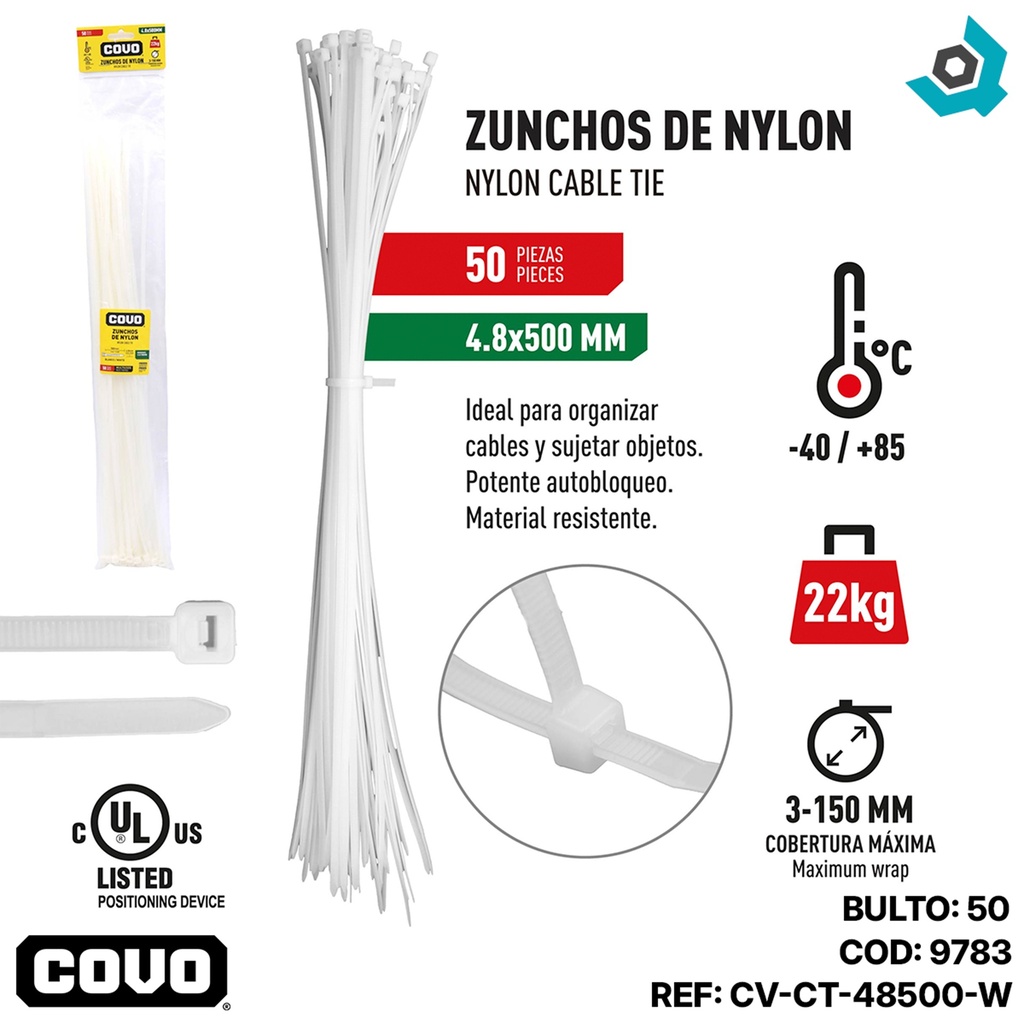 TIRRAJE NYLON BLANCO 4.8-500MM COVO
