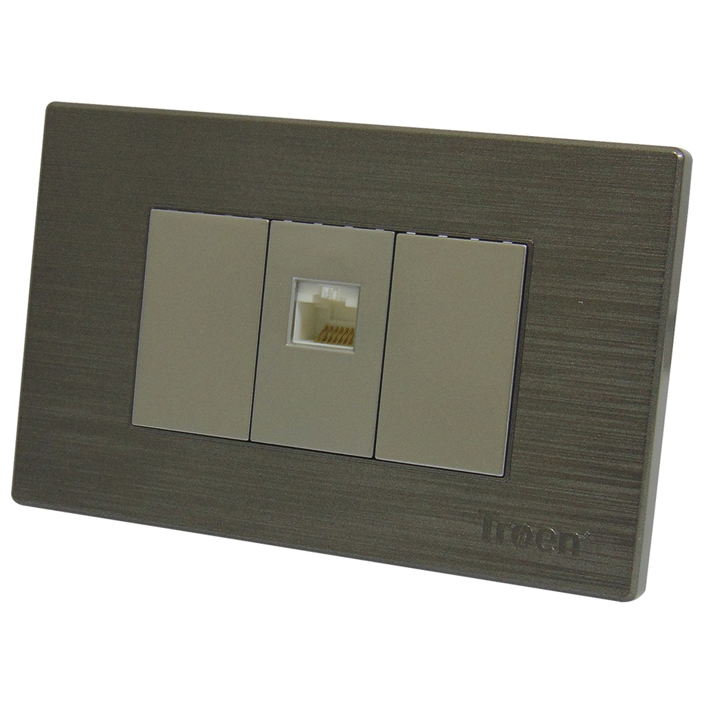 TOMA PARA CABLE DE RED RJ45 PLATEADO TROEN