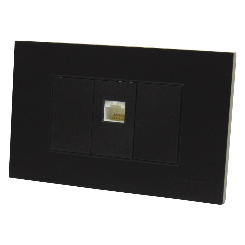 TOMA PARA CABLE DE RED RJ45 NEGRO TROEN