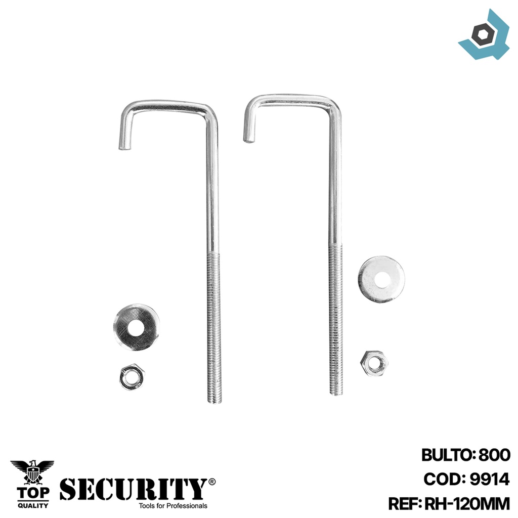 GANCHO PARA TECHO 3" X 1" SECURITY