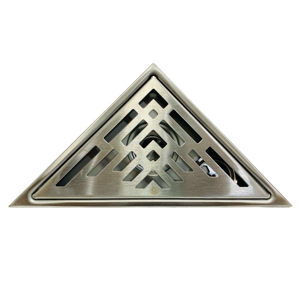 DESAGUE TRIANGULAR 20X20X28CM ACERO INOXIDABLE METALES ALEADOS