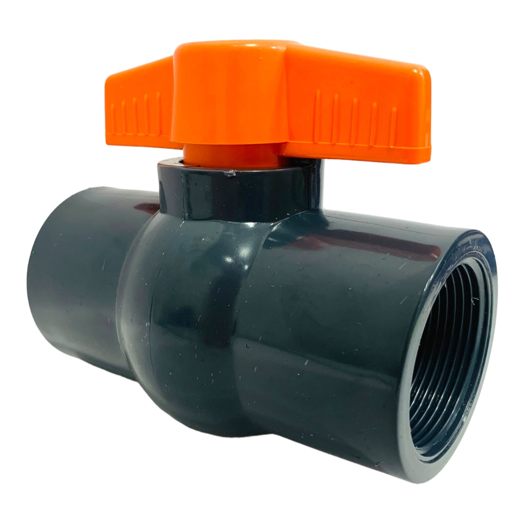 VALVULA BOLA COMPACTA PVC PRES 1 1/2" HR HEMBRA ROSCADA TUBRICA