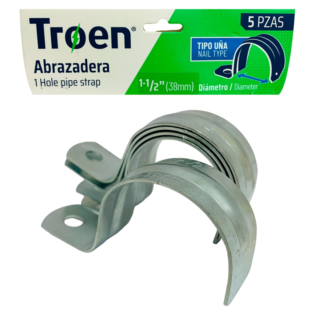ABRAZADERAS 1 1/2" 5 PZS TROEN
