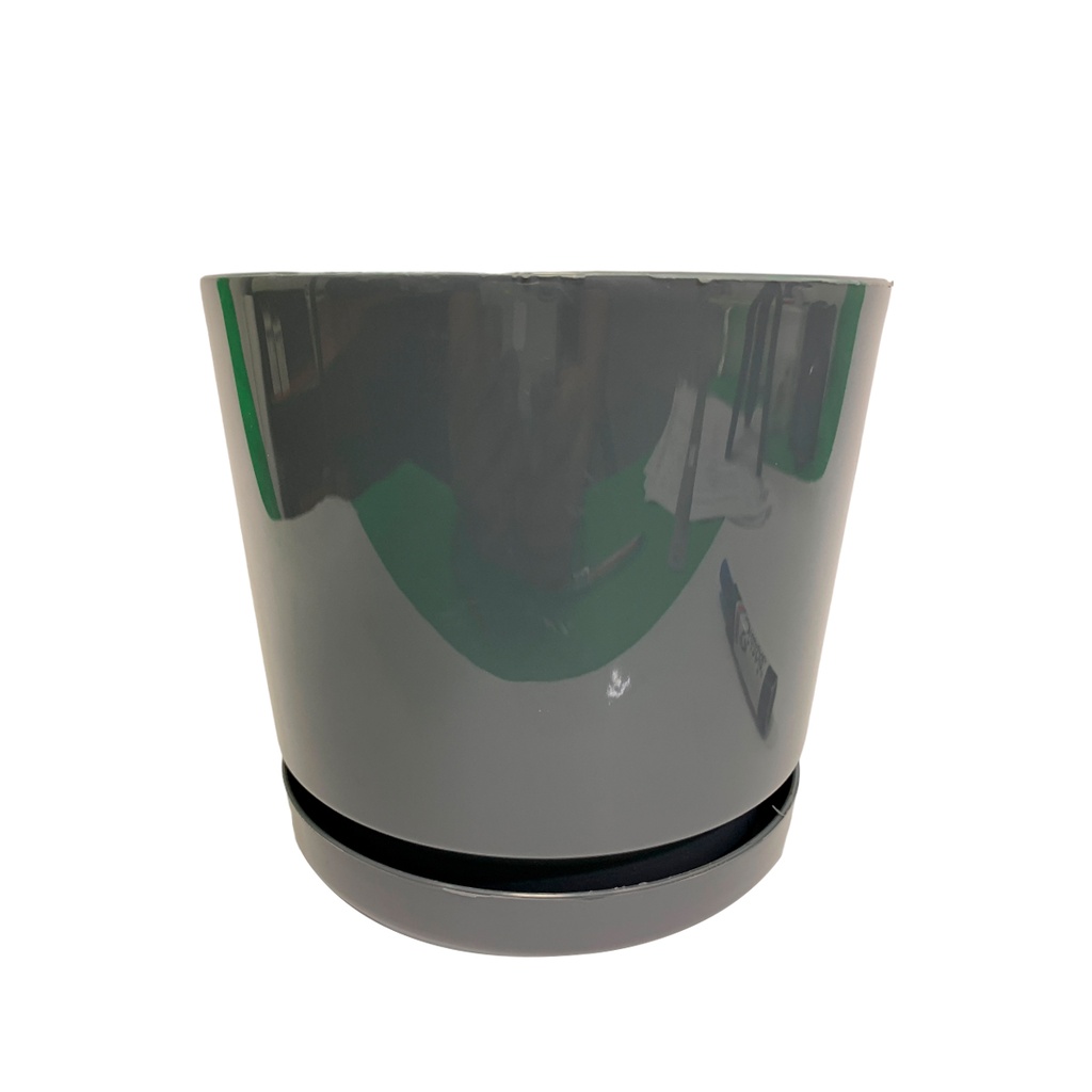 MATERO Y PLATO PP ART CIL LISO D-15 GRIS DP