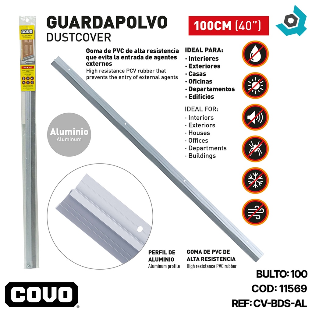 PARABICHO 100CM ALUMINIO COVO